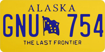 AK license plate GNU754