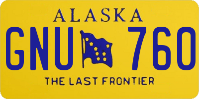 AK license plate GNU760