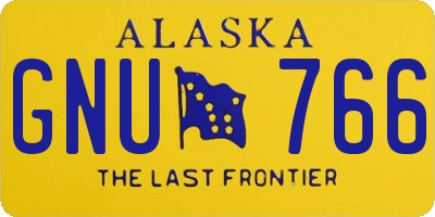 AK license plate GNU766