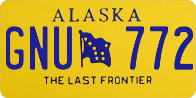 AK license plate GNU772