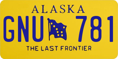AK license plate GNU781