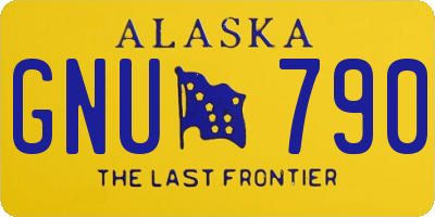 AK license plate GNU790