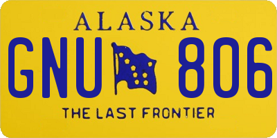 AK license plate GNU806