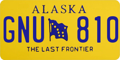 AK license plate GNU810