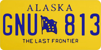 AK license plate GNU813