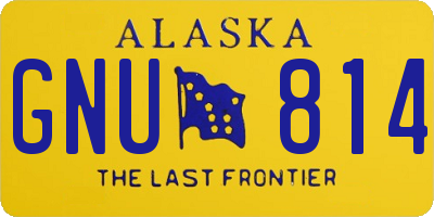 AK license plate GNU814