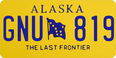 AK license plate GNU819