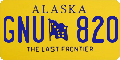 AK license plate GNU820