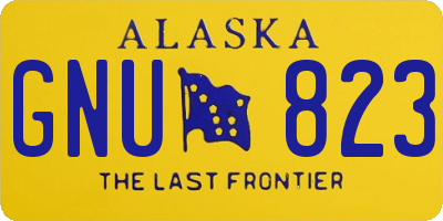 AK license plate GNU823
