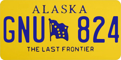 AK license plate GNU824