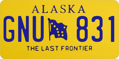 AK license plate GNU831