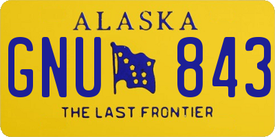 AK license plate GNU843