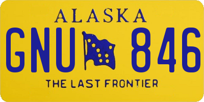 AK license plate GNU846