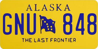 AK license plate GNU848