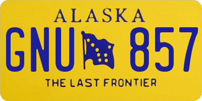 AK license plate GNU857