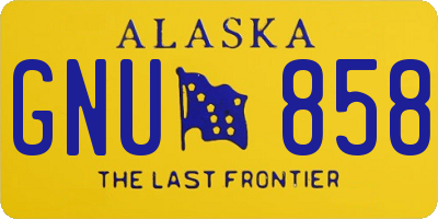 AK license plate GNU858