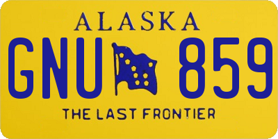 AK license plate GNU859