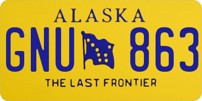 AK license plate GNU863