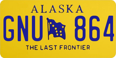 AK license plate GNU864