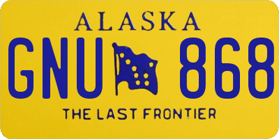 AK license plate GNU868