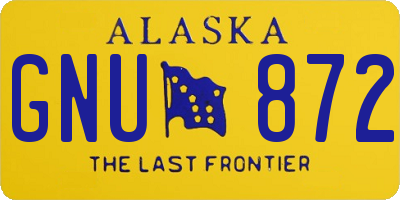 AK license plate GNU872