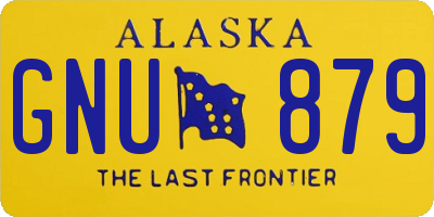 AK license plate GNU879