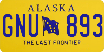 AK license plate GNU893