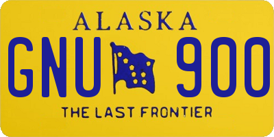 AK license plate GNU900