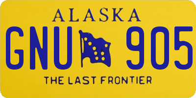 AK license plate GNU905