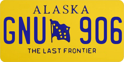 AK license plate GNU906