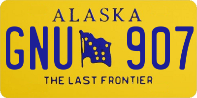 AK license plate GNU907