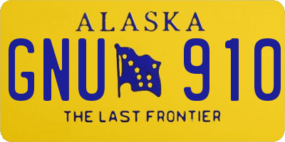 AK license plate GNU910