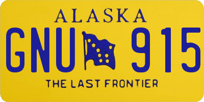 AK license plate GNU915