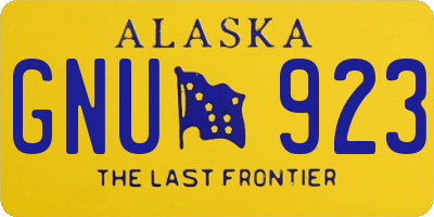 AK license plate GNU923