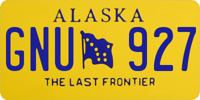 AK license plate GNU927