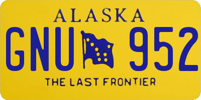AK license plate GNU952