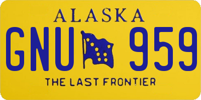 AK license plate GNU959