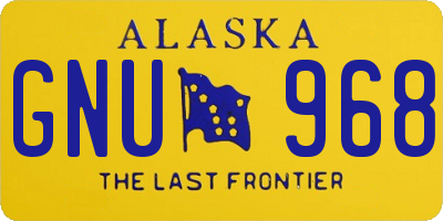 AK license plate GNU968