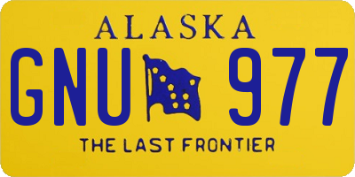 AK license plate GNU977