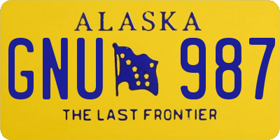 AK license plate GNU987