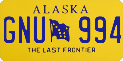 AK license plate GNU994