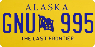 AK license plate GNU995