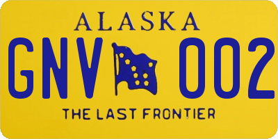 AK license plate GNV002