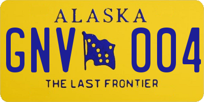 AK license plate GNV004