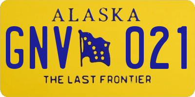 AK license plate GNV021