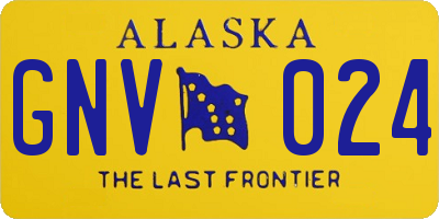 AK license plate GNV024