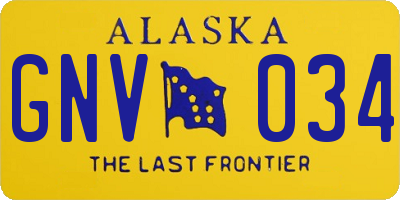 AK license plate GNV034