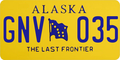AK license plate GNV035