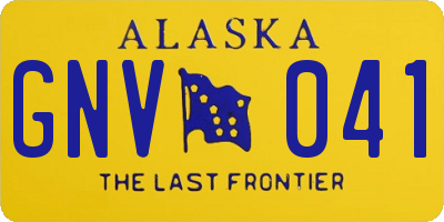 AK license plate GNV041