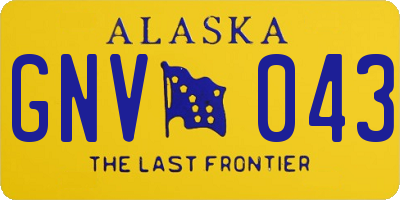 AK license plate GNV043